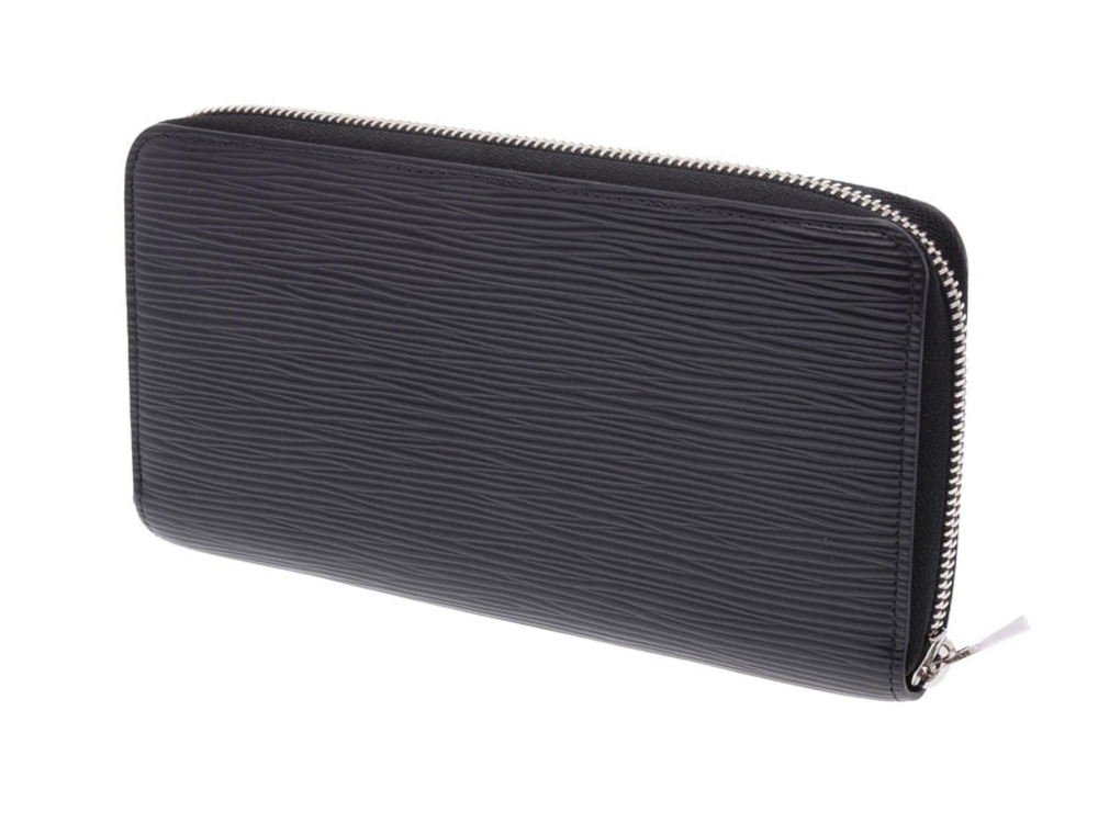 Louis Vuitton Zippy Black Leather Wallet Epi Long Black
